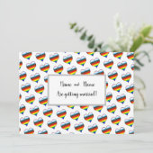 Uitnodiging met Regenboog Hart (Staand voorkant)