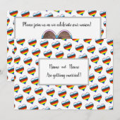 Uitnodiging met Regenboog Hart (Voorkant / Achterkant)