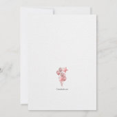 Uitnodiging met roze ballonnen (Achterkant)