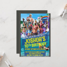 Uitnodiging met spelthema