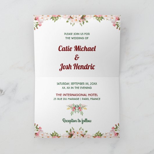 Uitnodiging met vouw (Binnen)