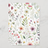 Uitnodiging met wilde bloemen (Voorkant / Achterkant)