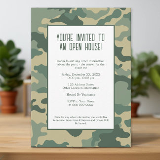 Uitnodiging militaire/camouflage partij