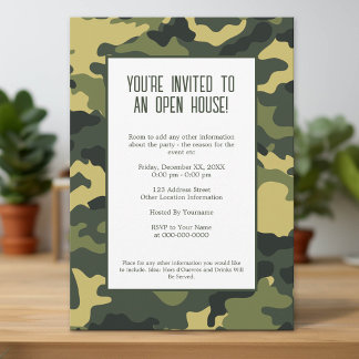 Uitnodiging militaire/camouflage partij