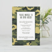 Uitnodiging militaire/camouflage partij (Staand voorkant)