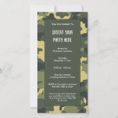 Uitnodiging Militaire Camouflagefeest (Voorkant)
