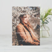 Uitnodiging minimalistische Boho fotograaf (Staand voorkant)