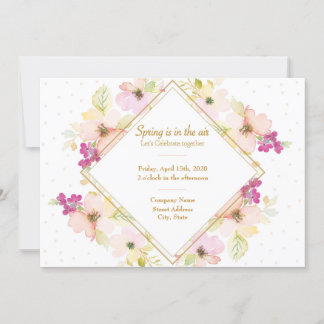 Uitnodiging mooie Floral Spring Party