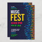 Uitnodiging muziekfestival (Voorkant / Achterkant)