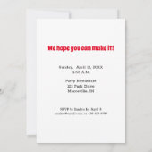 Uitnodiging naam voor Baby Red Egg (Achterkant)