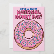 Uitnodiging National Donut Day kaart