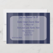 Uitnodiging Navy Blue Stripes (Achterkant)