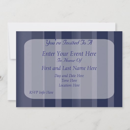 Uitnodiging Navy Blue Stripes (Achterkant)