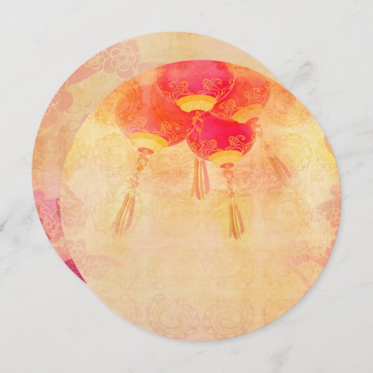 Uitnodiging nieuw jaar Chinees (Voorkant / Achterkant)