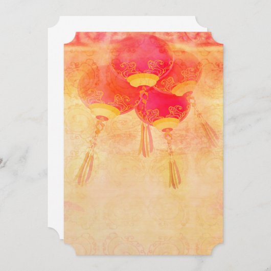 Uitnodiging nieuw jaar Chinees (Voorkant / Achterkant)