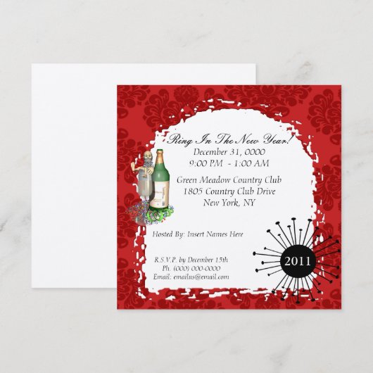 Uitnodiging nieuwe jaren (Voorkant / Achterkant)