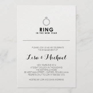 Uitnodiging nieuwe jaren voor Eve Engagement Party