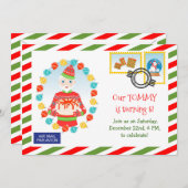 Uitnodiging Noordpool Express Cake Party (Voorkant / Achterkant)