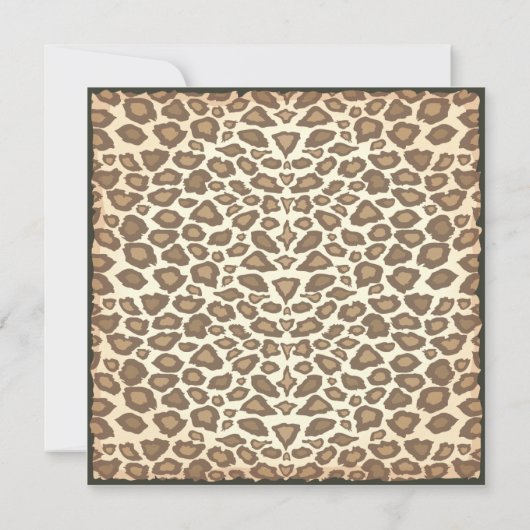 Uitnodiging oerwoud Zoo Party (Achterkant)