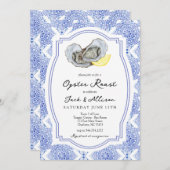 Uitnodiging Oester Roast Oester Roast koppel bruis (Voorkant / Achterkant)