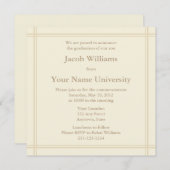 Uitnodiging of aankondiging van het Afstuderen van (Voorkant / Achterkant)