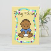 Uitnodiging of aankondiging voor babyfeestje voor  (Staand voorkant)