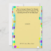 Uitnodiging of aankondiging voor babyfeestje voor  (Achterkant)