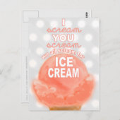 Uitnodiging of promotie voor Ice Cream Party - (Voorkant / Achterkant)