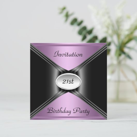 Uitnodiging om elke dag Paarse kleur aan te vragen (Staand voorkant)