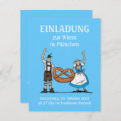 Uitnodiging om FESTIVAL München Couple Pretzel (Voorkant / Achterkant)