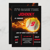 Uitnodiging om honkbal uit te geven (Voorkant / Achterkant)