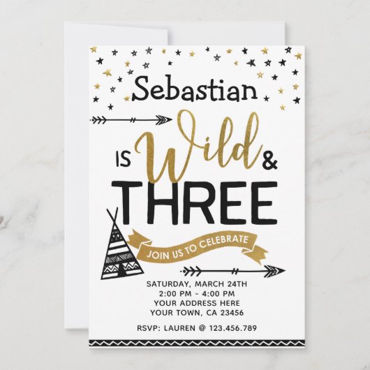 Uitnodiging om in het wild en drie dagen te vieren (Voorkant)