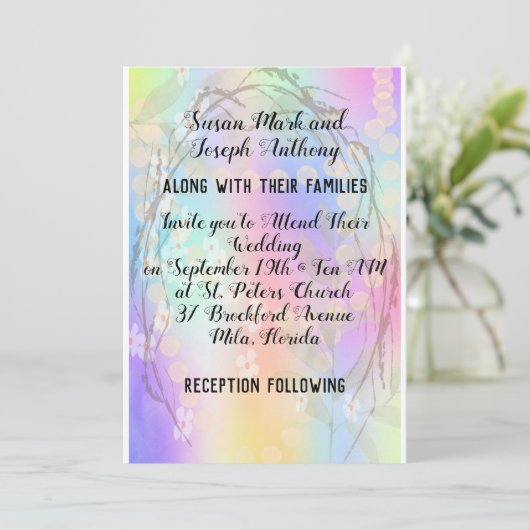 Uitnodiging om met de Achtergrond van de Ontwerper (Staand voorkant)