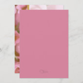 Uitnodiging om Mitzvah roze rozen (Voorkant / Achterkant)