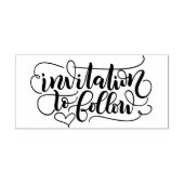 Uitnodiging om te volgen - bewaar de datum - kalli 	rubberstempel (Afrduk)