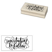 Uitnodiging om te volgen - bewaar de datum - kalli 	rubberstempel (Gestempeld)