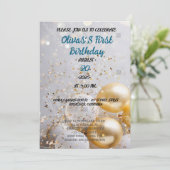 Uitnodiging ONEderful 1st Birthday (Staand voorkant)