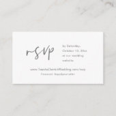 Uitnodiging online RSVP, bruiloft Website kaart (Voorkant)