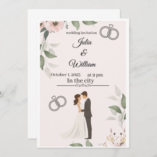 Uitnodiging Ons Liefdesverhaal (Voorkant / Achterkant)