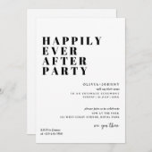 Uitnodiging Ontvangstfeest, Happily Ever After Fee (Voorkant / Achterkant)