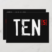 Uitnodiging op 50e verjaardag - Tien (keer 5!) (Voorkant / Achterkant)