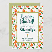 Uitnodiging op Bright Summer Flowers (Voorkant / Achterkant)