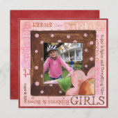 uitnodiging op de dag van aanneming (Voorkant / Achterkant)