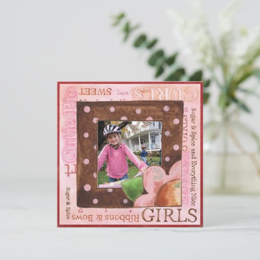 uitnodiging op de dag van aanneming (Staand voorkant)