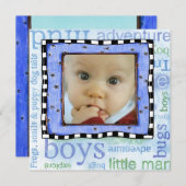 uitnodiging op de dag van aanneming (Voorkant / Achterkant)