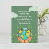 Uitnodiging op de Dag van de Aarde (Staand voorkant)