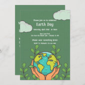Uitnodiging op de Dag van de Aarde (Voorkant / Achterkant)