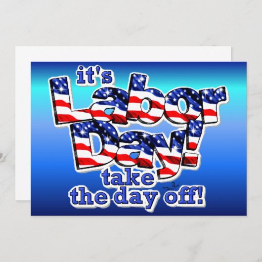 Uitnodiging op de Dag van de Arbeid (Voorkant / Achterkant)