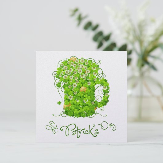 Uitnodiging op de dag van Saint Patrick (Staand voorkant)