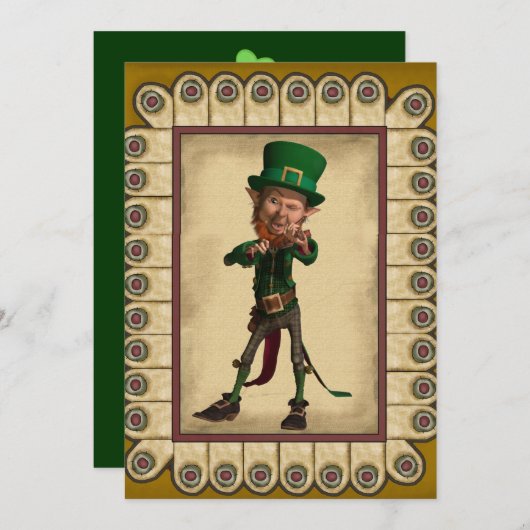 Uitnodiging op de dag van Saint Patrick (Voorkant / Achterkant)